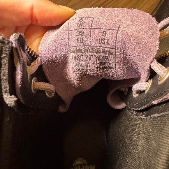 Dr marten Black and Purple Heart Boots - Picture 5 of 5